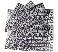 Yardenfun 10 Feuilles Autocollants Lettres et Chiffres Réfléchissants pour Boîte Aux Lettres Extérieur Kit Argentées Autocollants Adhésifs pour Scrapbooking et Artisanat Résistants et