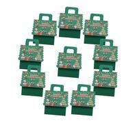 Yardenfun 10 Pièces Boîtes à Bonbons Noël Style Européen Maison Sapin Vert Gable Box pour Friandises Biscuits Chocolat Festif