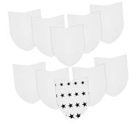 Yardenfun 10 pièces Bouclier Garçon Fille DIY à Peindre Léger Papier Accessoire Créatif pour Garçon Fille Jeu de Rôle Familial Kit