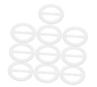 Yardenfun 10 Pièces Lot de Boucles Résine Rondes Multifonctions pour T-shirt et Foulard Anneaux à Nœud Clips de Vêtements Blancs Accessoire Pratique pour Cravates et Nœuds