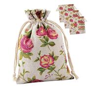 Yardenfun 10 pièces Lot de Sacs en Coton à Cordon Pochettes Bijoux Résistantes et Réutilisables pour Mariage Fête Bonbons et Rangement Petit Format