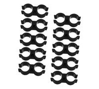 Yardenfun 10 pièces Multi Function Dustpan And Broom Pole Clamps Plastic Pipe Connectors For Sturdy Cleaning Set Organization