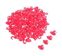 Yardenfun 100 Pièces Mini Flamingo Figurines Résine Rose Mini Animaux Décoratifs pour Micro Jardin DIY Ornements Résine pour Maison de Poupée et Décoration de Bureau