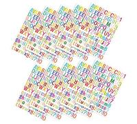 Yardenfun 10feuilles Autocollants Numéro Alphabet Colorés Imperméables Lettres Stickers Pour Porte Boîte Aux Lettres Fenêtre Décoration Diy