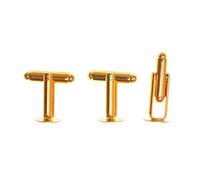 Yardenfun 10pièces Boutons De Manchette Homme Métal Doré Accessoires Chemise Style Français De Faciles à Fixer Cadeaux Professionnels pour Anniversaire Et Fête des Pères