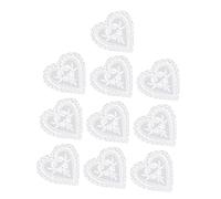 Yardenfun 10pièces Lot De Patches Brodés Cœur Dentelle Patch De Couture Diy Pour Vêtements Et Sacs