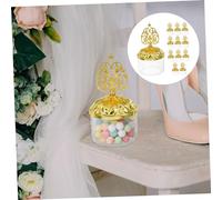 Yardenfun 12 Pièces Boîte Bonbon Plastique Réutilisable pour Mariage Coffret Cadeau Contenant et Décoratif pour Friandises Bijoux et Petits Style Européen Élégant