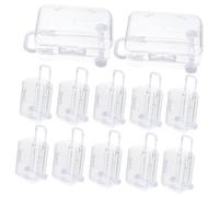 Yardenfun 12 pièces Boîtes à Mini Valise Blanches Coffrets Transparents pour Mariage Baptême Décoration Fête et Rangement Bijoux
