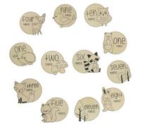 Yardenfun 12 pièces Cartes de Milestone pour Né Animaux Thématiques pour Garçon Fille pour la Naissance Mois de