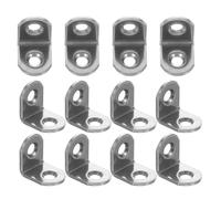 Yardenfun 12 pièces Équerre Fixation INOX Support Angle Droit Acier Inoxydable Équerre Assemblage pour Étagères Bois Résistance Élevée Installation Facile pour Meubles