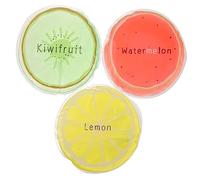 Yardenfun 12 pièces Petits Packs de Glace Réutilisables Gel PVC Compresse Froide Portable pour Soulagement Enflure Musculaire Décoratifs Dragon Kiwi Citron