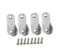 Yardenfun 12 Pièces Supports pour Tringle Ovale de Penderie Accessoires de Quincaillerie pour Meubles Lot Supports et Vis Fixation Renforcée pour Tube Suspendu Armoire