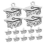 Yardenfun 15 pièces Graduation Cap Charms Zinc Alloy Pendant For Diploma Bracelets Earrings Keepsake Accessories For Graduation Celebration