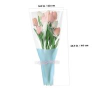 Yardenfun 150 Pièces Floral Bouquet Sleeves Transparent Plastic Pouch For Flower Wrapping Opp Material For Wedding Anniversary Birthday Gifts And Florist Use