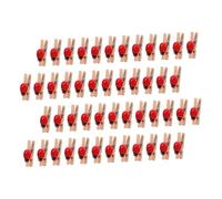 Yardenfun 150 Pièces Pinces à Photos Murales Bois Forme De Coccinelle Mini Pinces pour Notes Cartes Et Activités Manuelles Lot