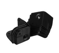 Yardenfun 16pièces Cornières De Boîte Métallique Noires Cornières De Valise De Transport Protections Angle Armoire pour Plaque De Protection De Meuble Et Support Étagère