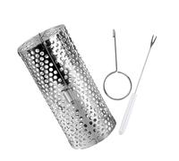 Yardenfun 1Ensemble Panier à Griller Acier Inoxydable Cage Grillagée Circulaire pour Barbecue Électrique Au Charbon Accessoire de Cuisine Plein Air Crochet Répartition