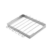 Yardenfun 1Ensemble Portable Acier Inoxydable pour Barbecue de Plage Chaleur et Facile à Nettoyer pour Activités Plein Air
