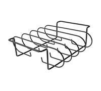 Yardenfun 1Pièce Porte Côtes Inoxydable pour Barbecue Accessoire Pratique Poignées Antiadhésif Facile pour Viandes Ribs Au Grill