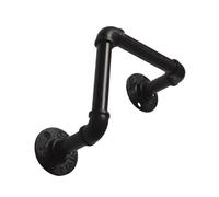 Yardenfun 1Pièce Support de Rayonnage Mural Vintage Fer Noir Porte Vin Industriel pour Bouteilles de Vin Étagère Décorative pour Maison Garage Bureau et Atelier