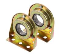 Yardenfun 2 Pièces Bearing Support Housing for Greenhouse Ventilation Fan Iron Steel Frame Pulley Base for Roller System Stable Trolley Hardware Parts