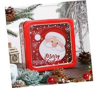 Yardenfun 2 Pièces Boîte Cadeau Métallique de Noël Boîte Carrée Adorable pour et Cookies Coffret Vintage et Cadeau Polyvalent pour Fête Garçon Fille