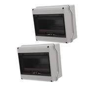 Yardenfun 2 Pièces Boîte de Distribution Extérieure Voies Étanche avec Protection Boîtier Transparent Robuste pour Stations de Recharge