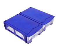 Yardenfun 2 pièces Boîte de Rangement Tiroir Plastique Bleue Compartiments Modulables Cases Grand Volume Empilable pour Outils et Accessoires Ménagers