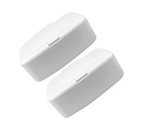 Yardenfun 2 pièces Boîte Distributrice Lingettes Humides Boîte Mouchoir Humide Portable Plastique sans Odeur Rangement Pratique pour Maison Poussette et Voyage Design Simple Blanc