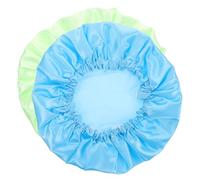 Yardenfun 2 pièces Bonnet de Bain Double Imperméable pour Cheveux Bouclés Charlotte Cheveux Nuit Confortable et Respirante Lot Vert et Bleu pour Soin et Protection Lors Du Sommeil