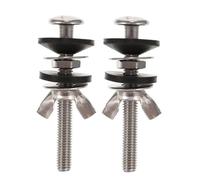 Yardenfun 2 pièces Boulons Acier Inoxydable pour Fixation Siège Toilettes Résistants Corrosion avec Joint Caoutchouc Kit pour Réparation Abattant Wc