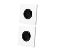 Yardenfun 2 pièces Cache Câble Mural Blanc avec Joint Caoutchouc Passe Câble Flexible pour Bureau et Maison Plaque de Couverture