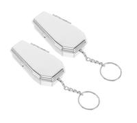 Yardenfun 2 Pièces Cendrier Portable Forme Cercueil avec Porte-clés Boîte Métal Légère et Compacte Cendrier Extérieur Halloween Créatif pour Fumeurs Rangement Petit Objet pour Homme et