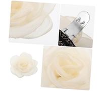 Yardenfun 2 Pièces Clip Floral Shoe Decorations Handmade Rose Fabric Buckles For High Heels Sandals And Flats Versatile DIY Accessories For Weddings Parties And Everyday Fashion