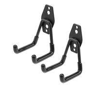 Yardenfun 2 pièces Crochets de Rangement Muraux Noir de Crochets Utilitaires U Hooks pour Garage Support Outils Charge