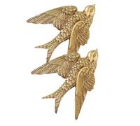 Yardenfun 2 pièces Décoration Murale Hirondelle Résine Petit Format Ornement Suspendu Créatif pour Salon Chambre Jardin