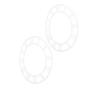Yardenfun 2 Pièces DIY Roman Numeral Wall Clock Stickers Round Acrylic Mirror Surface Decals with Strong Adhesive for Living Entryway and Hotel Decoration
