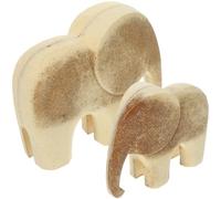 Yardenfun 2 pièces Éléphant Bois Brut à Décorer Jouets DIY Créatifs pour Garçon Fille Modèles Artisanaux à Peindre et Personnaliser pour Activités Manuelles et Décorations Originales