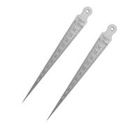 Yardenfun 2 pièces Jauge Épaisseur Acier Inoxydable Double Graduation Métrique et Outil de Mesure de Jeu pour Étroits Jauge de Cales Fine et Résistante
