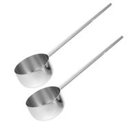 Yardenfun 2 Pièces Louche Inox à Long Manche avec Bec Verseur Cuillère pour Sauces et Huile Chaude Mini Louche de Service Précise pour Cuisine Moderne