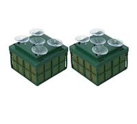 Yardenfun 2 Pièces Meunier De Fleurs Fleur De Voûte Cage pour Fleur Artificielle Cage en Mousse Fleurie Cage en Mousse Cage à Fleurs Plastique Fleurs Artificielles Ventouse