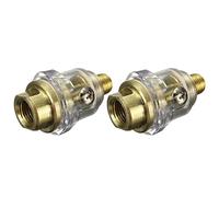 Yardenfun 2 pièces Mini Lubrificateur In-line pour Outils Pneumatiques Accessoire Compresseur Air avec Filtre Huile-eau et Lubrification Automatique Lot