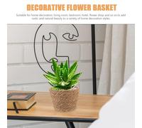 Yardenfun 2 pièces Panier à Plantes Tressé Résistant pour Intérieur Panier Multifonction de Rangement et Décoration Naturelle pour Fleurs Fraîches ou Séchées Lot de Ø