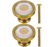 Yardenfun 2 Pièces Poignée Porte Ronde Alliage de Zinc Bouton Tiroir Mat Simple Petite Poignée pour Placards et Armoires Remplacement Léger et Compact pour Meubles