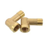 Yardenfun 2 Pièces Raccord Coudé Laiton Renforcé Pouce Double Filetage Adaptateur Tuyau Jardin et Étanche pour Installation Plomberie