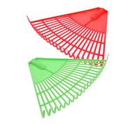 Yardenfun 2 pièces Râteau de Jardin Compact Dents Rouge et Vert Outil Manuel et Robuste pour Ramasser Aiguilles et Débris de Pelouse Jardinage et Nivellement