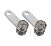 Yardenfun 2 pièces Roulettes Double Galet Acier pour Porte Coulissante Chariot de Remplacement Robuste Galets Doubles pour Fenêtres Placards et Portes Coulissantes Lot