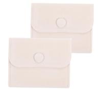 Yardenfun 2 pièces Sacoche Bijoux Petite Velours Épais avec Bouton Pression Pochette Rangement Boucles Oreilles Colliers et Bagues Protection Élégante et Légère pour Voyage et Cadeaux