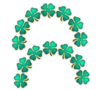 Yardenfun 20 Pièces Broche Trèfle à Quatre Émaillée Verte avec Fermoir Magnétique Épingle à Revers Métallique pour Costume Homme et Femme Accessoire Festif Saint Patrick Cadeau Souvenir
