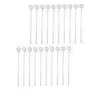 Yardenfun 20 pièces Brochettes Barbecue Inox Bâtonnets Solides Antirouille pour Grillades Extérieur Maintien Ferme des Viandes Usage Familial et Plein Air